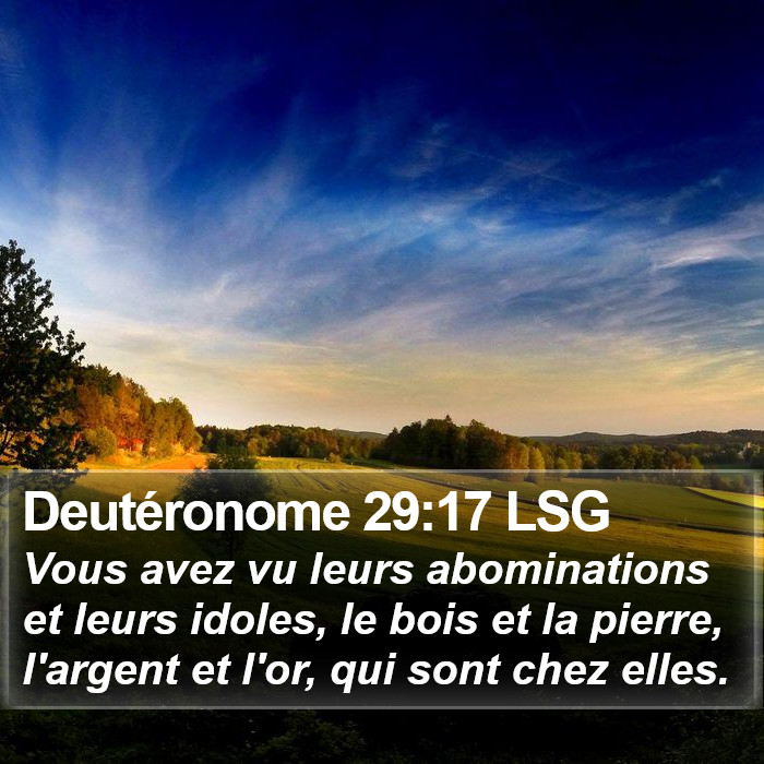 Deutéronome 29:17 LSG Bible Study