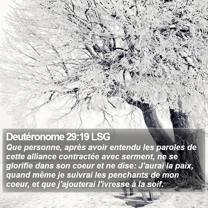 Deutéronome 29:19 LSG Bible Study