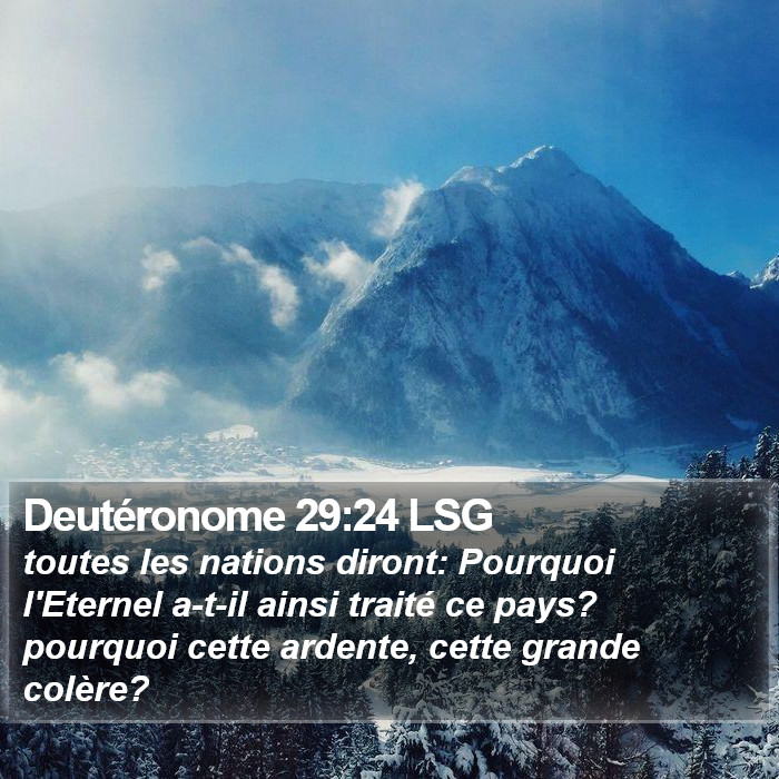 Deutéronome 29:24 LSG Bible Study