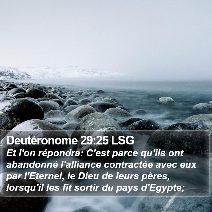 Deutéronome 29:25 LSG Bible Study