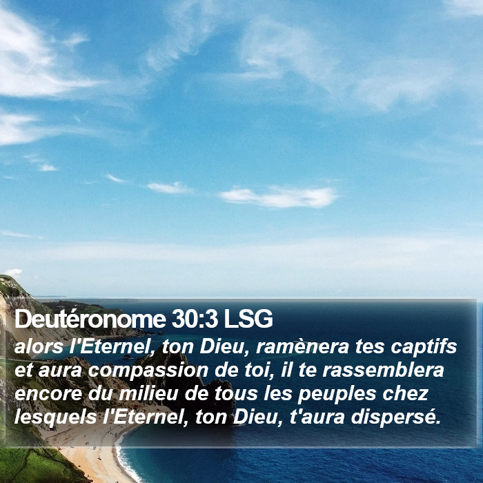 Deutéronome 30:3 LSG Bible Study