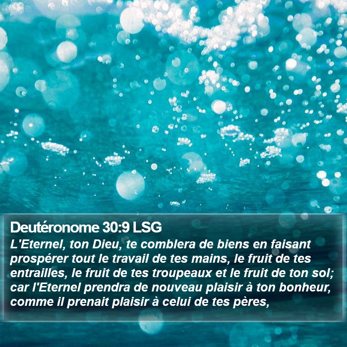 Deutéronome 30:9 LSG Bible Study