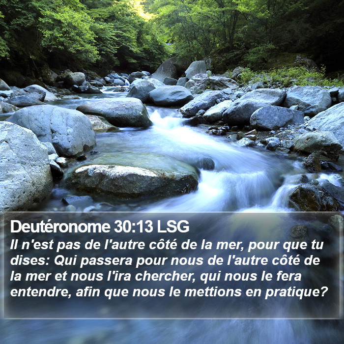 Deutéronome 30:13 LSG Bible Study