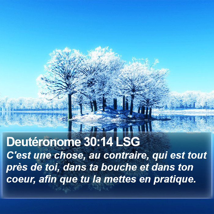 Deutéronome 30:14 LSG Bible Study