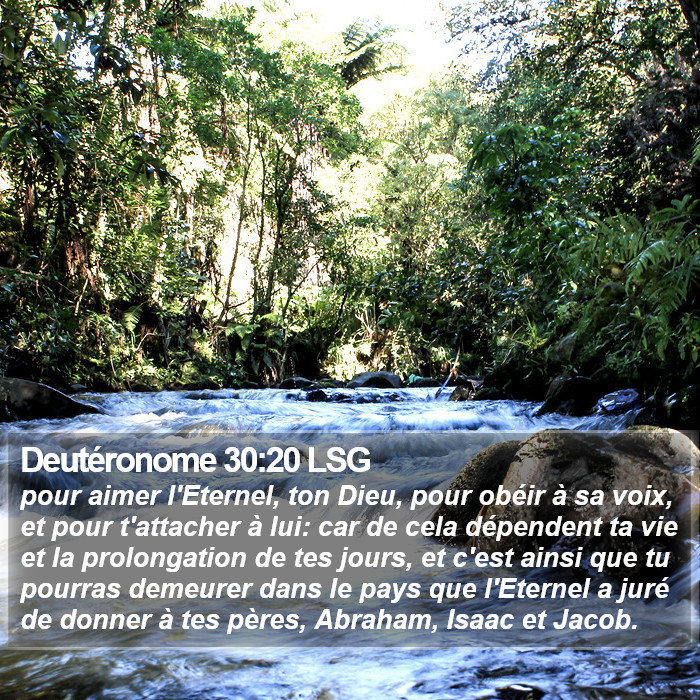 Deutéronome 30:20 LSG Bible Study