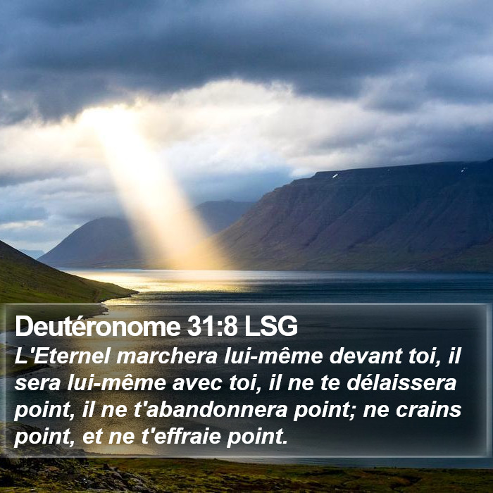 Deutéronome 31:8 LSG Bible Study