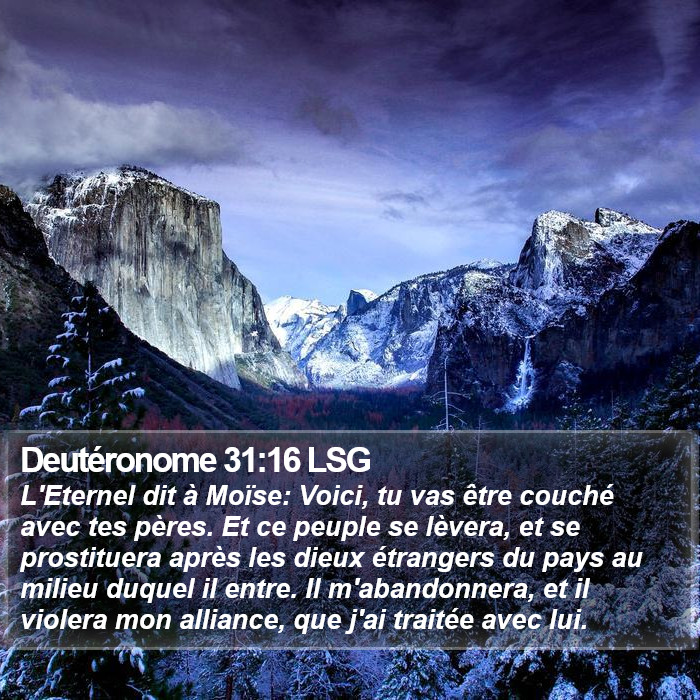 Deutéronome 31:16 LSG Bible Study