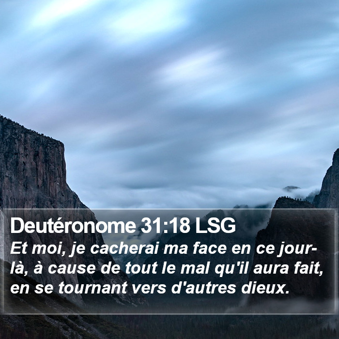 Deutéronome 31:18 LSG Bible Study