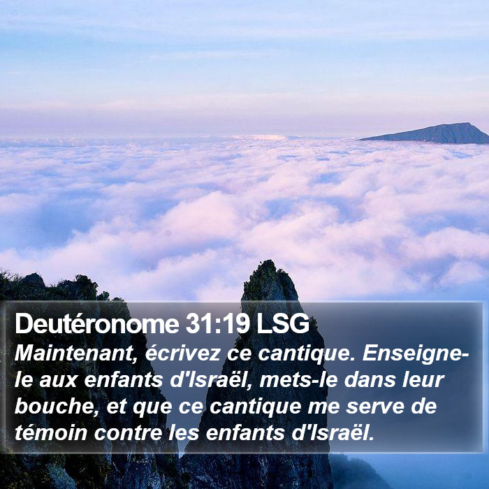 Deutéronome 31:19 LSG Bible Study