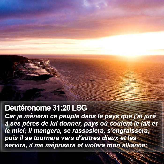 Deutéronome 31:20 LSG Bible Study