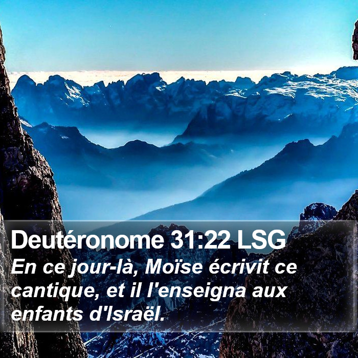 Deutéronome 31:22 LSG Bible Study