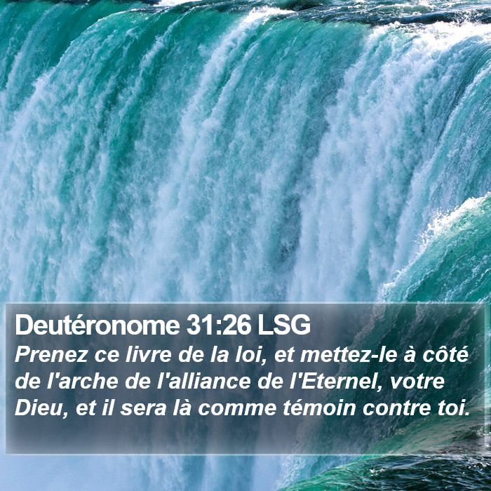 Deutéronome 31:26 LSG Bible Study