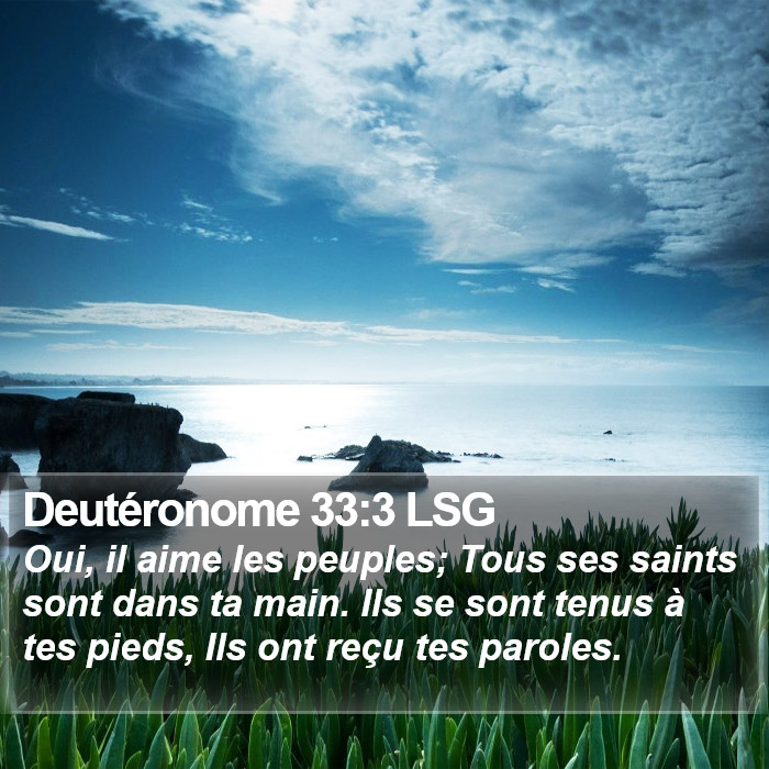 Deutéronome 33:3 LSG Bible Study