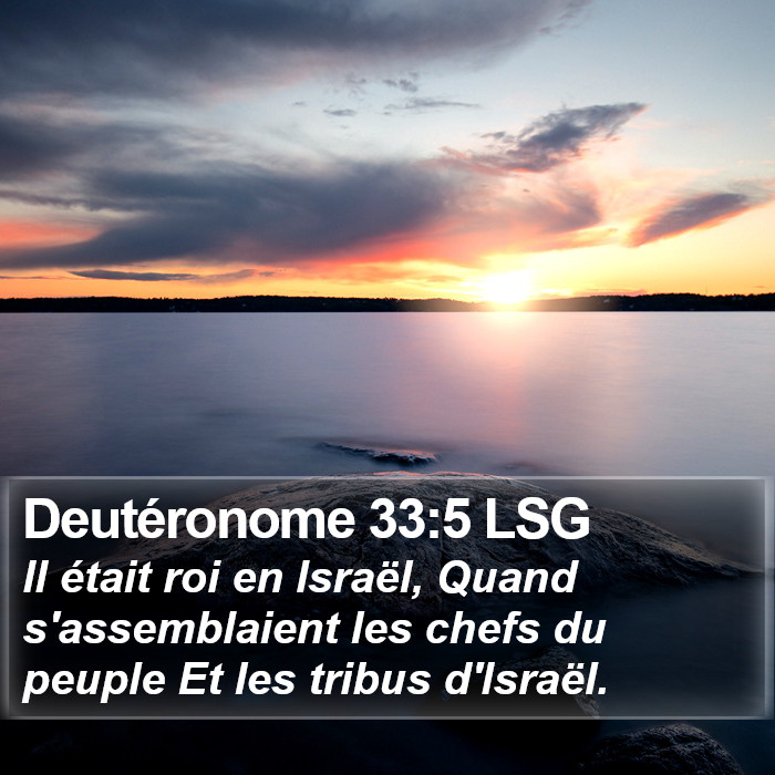Deutéronome 33:5 LSG Bible Study