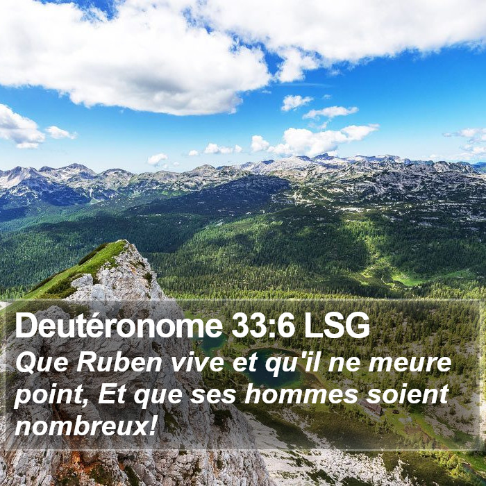 Deutéronome 33:6 LSG Bible Study