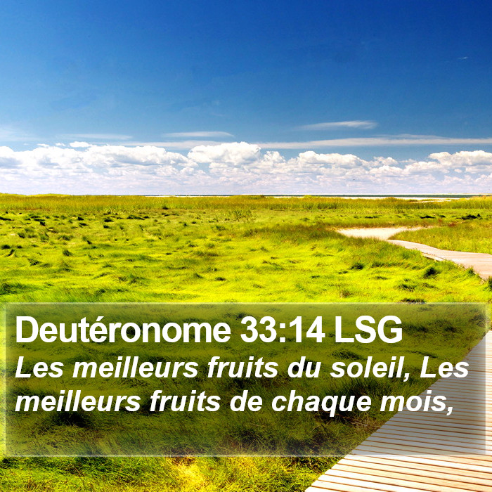 Deutéronome 33:14 LSG Bible Study