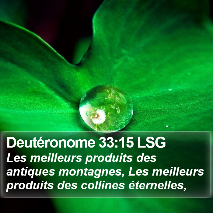 Deutéronome 33:15 LSG Bible Study