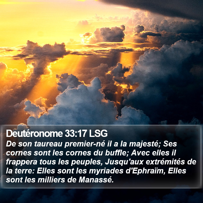 Deutéronome 33:17 LSG Bible Study