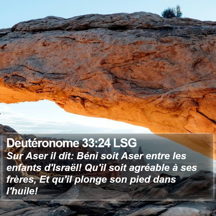 Deutéronome 33:24 LSG Bible Study