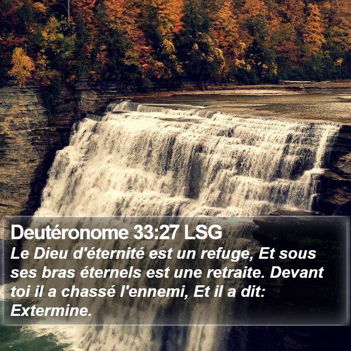 Deutéronome 33:27 LSG Bible Study