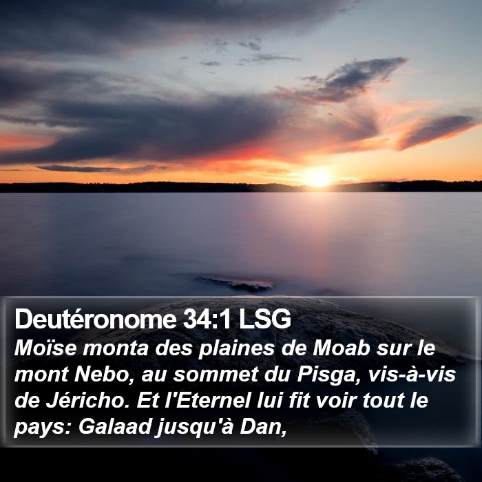 Deutéronome 34:1 LSG Bible Study