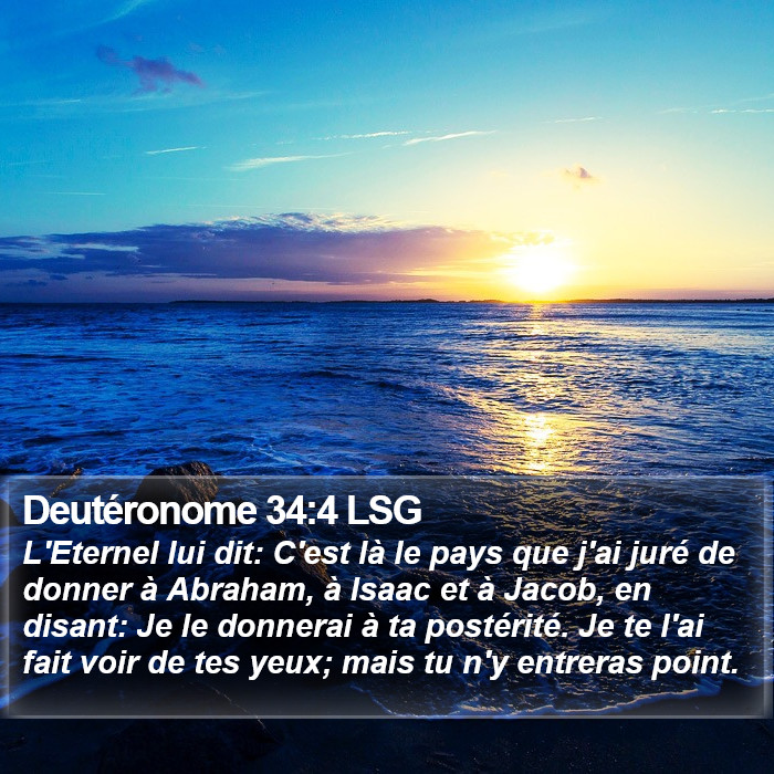 Deutéronome 34:4 LSG Bible Study