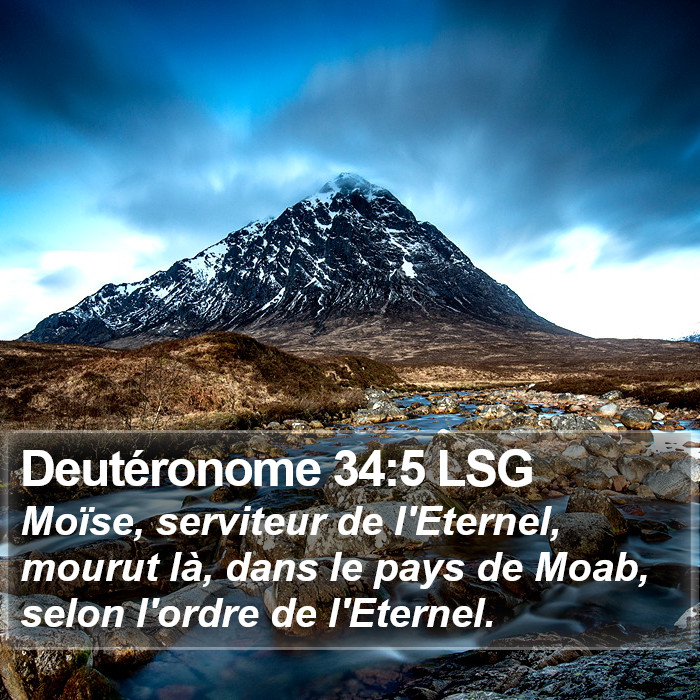 Deutéronome 34:5 LSG Bible Study