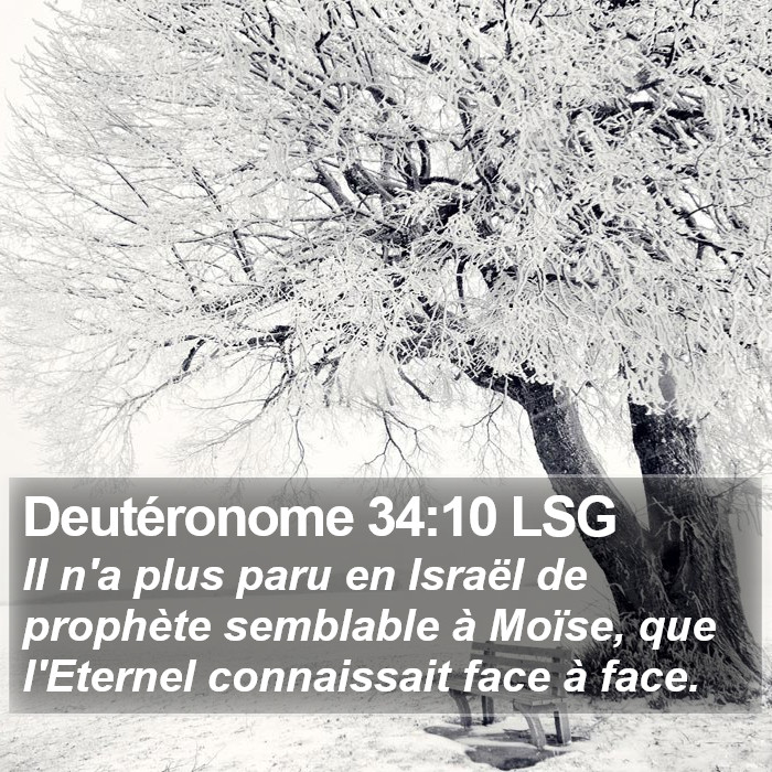 Deutéronome 34:10 LSG Bible Study