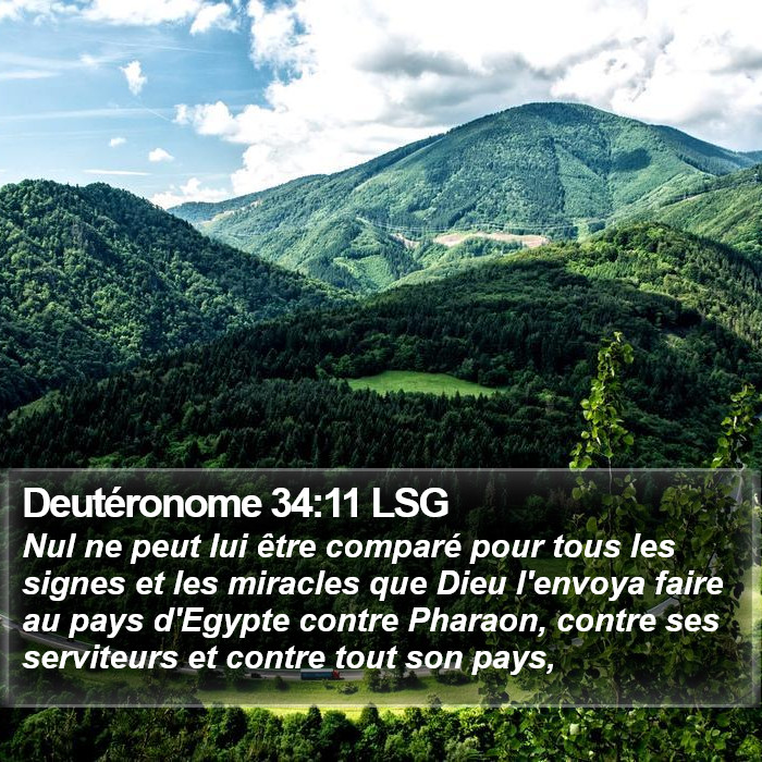 Deutéronome 34:11 LSG Bible Study