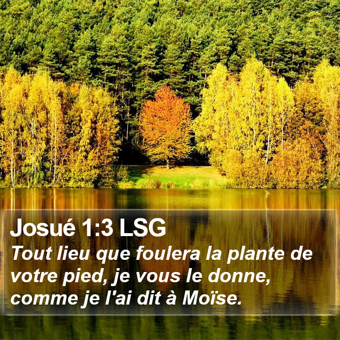 Josué 1:3 LSG Bible Study