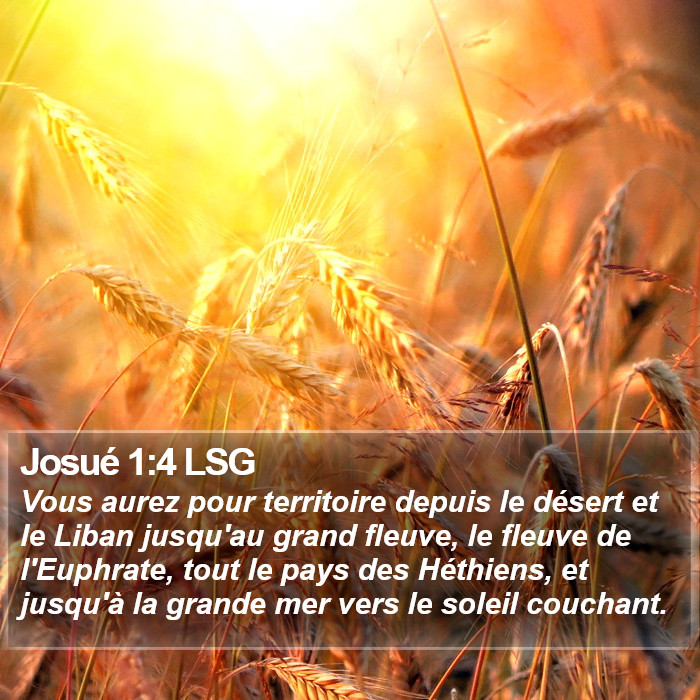 Josué 1:4 LSG Bible Study