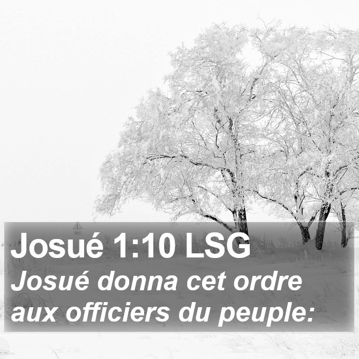 Josué 1:10 LSG Bible Study