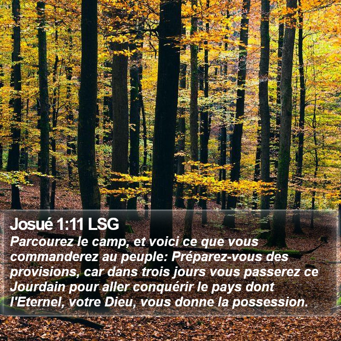 Josué 1:11 LSG Bible Study