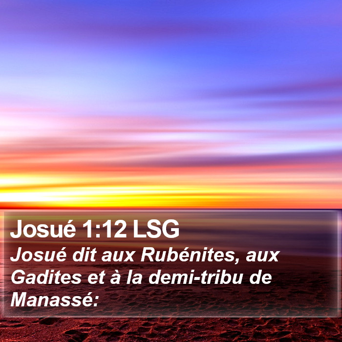 Josué 1:12 LSG Bible Study