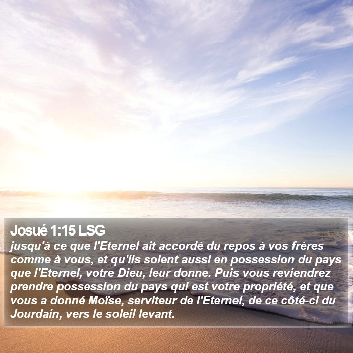 Josué 1:15 LSG Bible Study