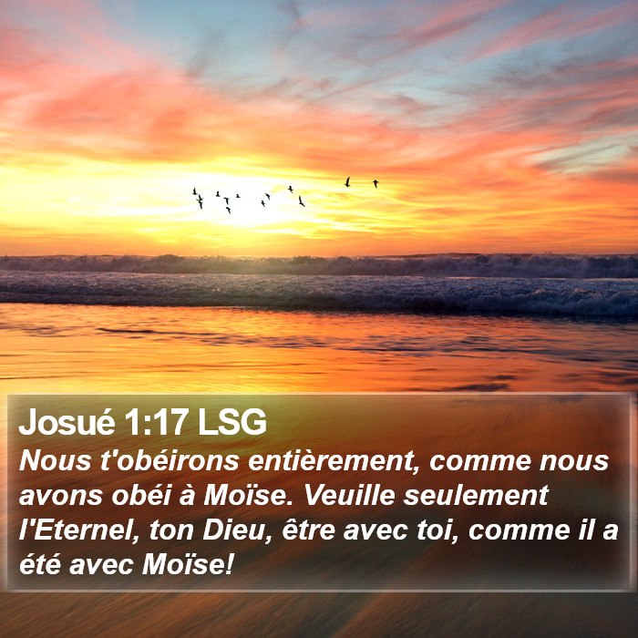 Josué 1:17 LSG Bible Study