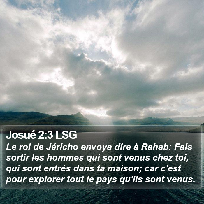 Josué 2:3 LSG Bible Study
