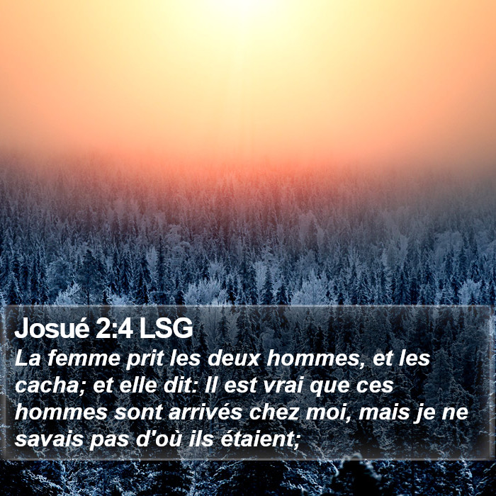 Josué 2:4 LSG Bible Study