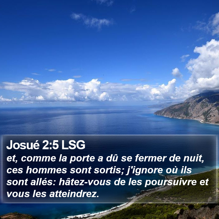 Josué 2:5 LSG Bible Study