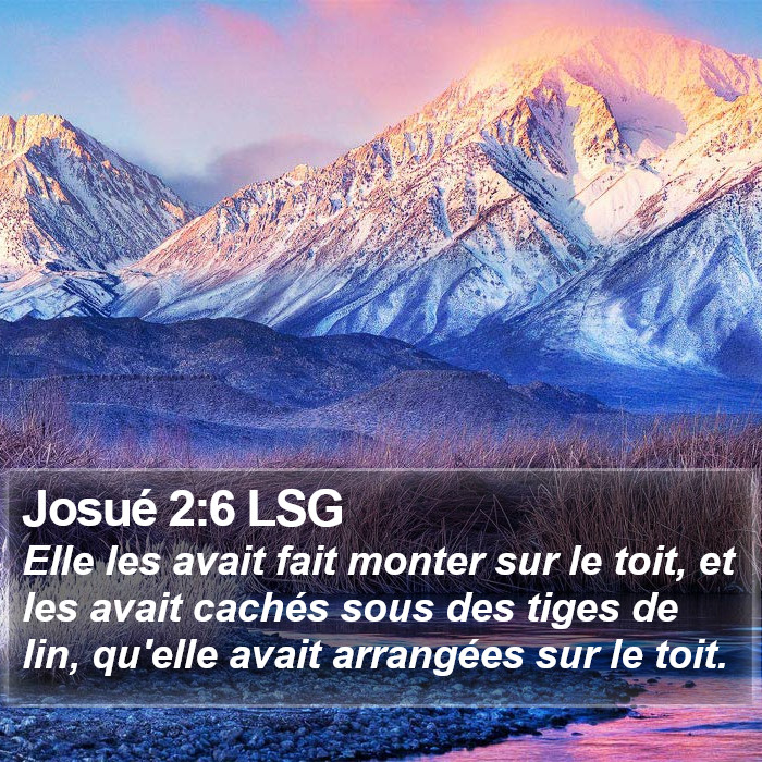 Josué 2:6 LSG Bible Study