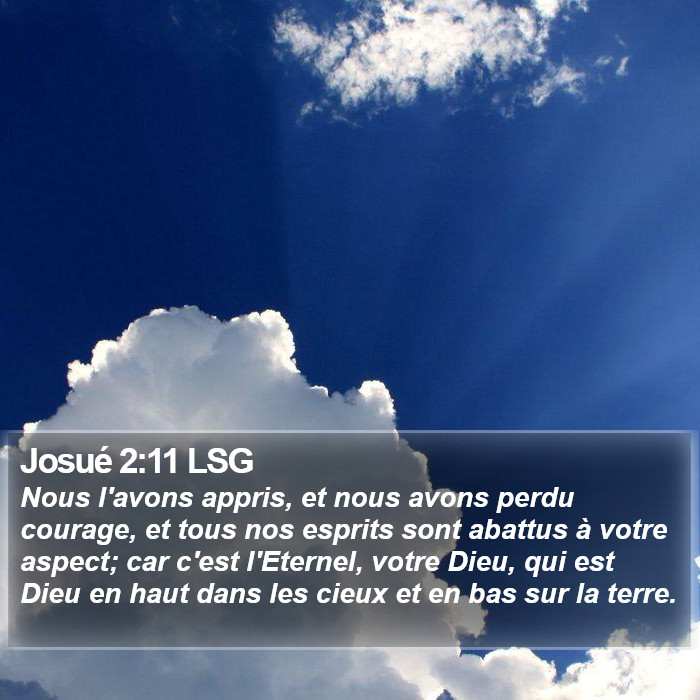 Josué 2:11 LSG Bible Study