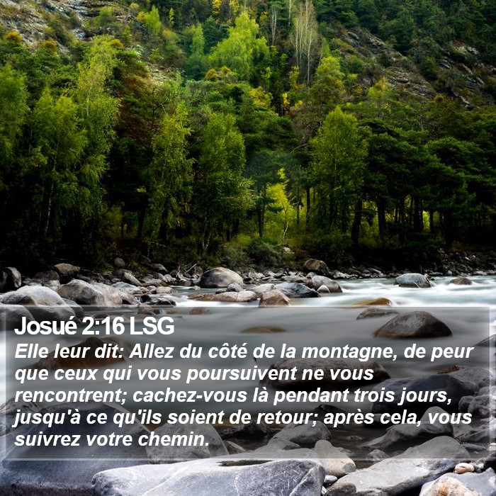 Josué 2:16 LSG Bible Study
