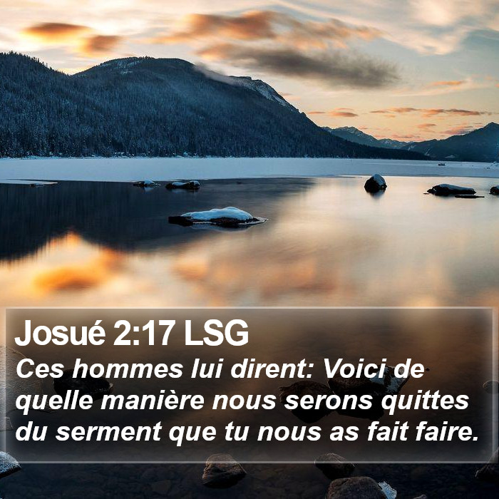 Josué 2:17 LSG Bible Study
