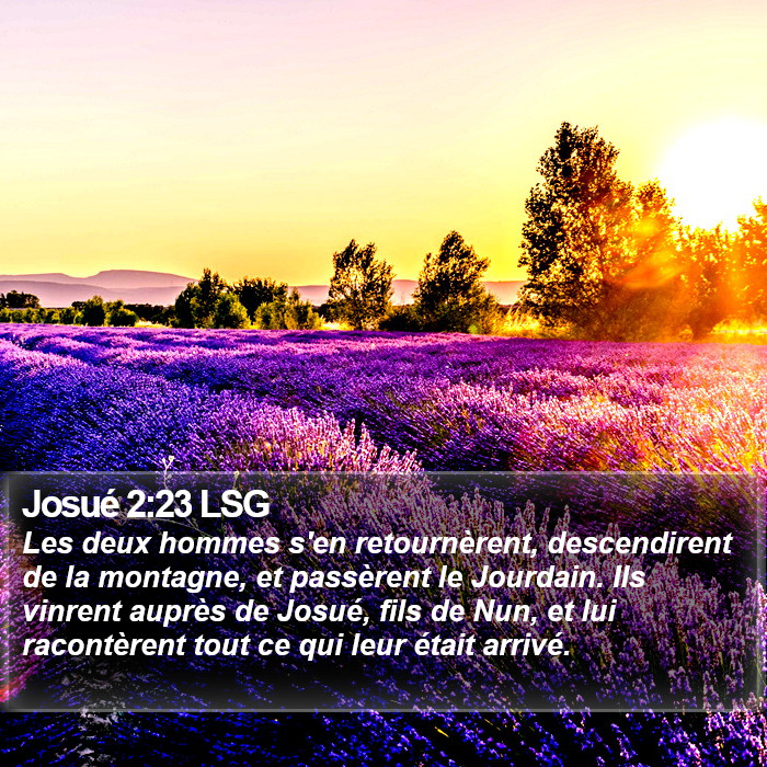 Josué 2:23 LSG Bible Study