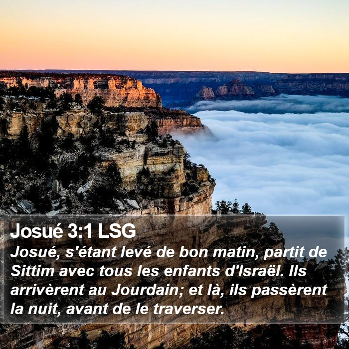 Josué 3:1 LSG Bible Study