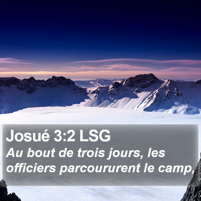 Josué 3:2 LSG Bible Study