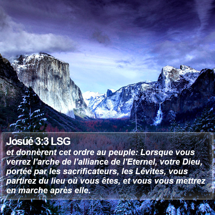 Josué 3:3 LSG Bible Study