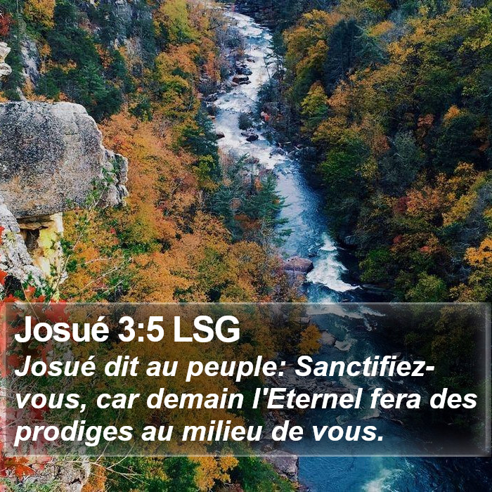 Josué 3:5 LSG Bible Study