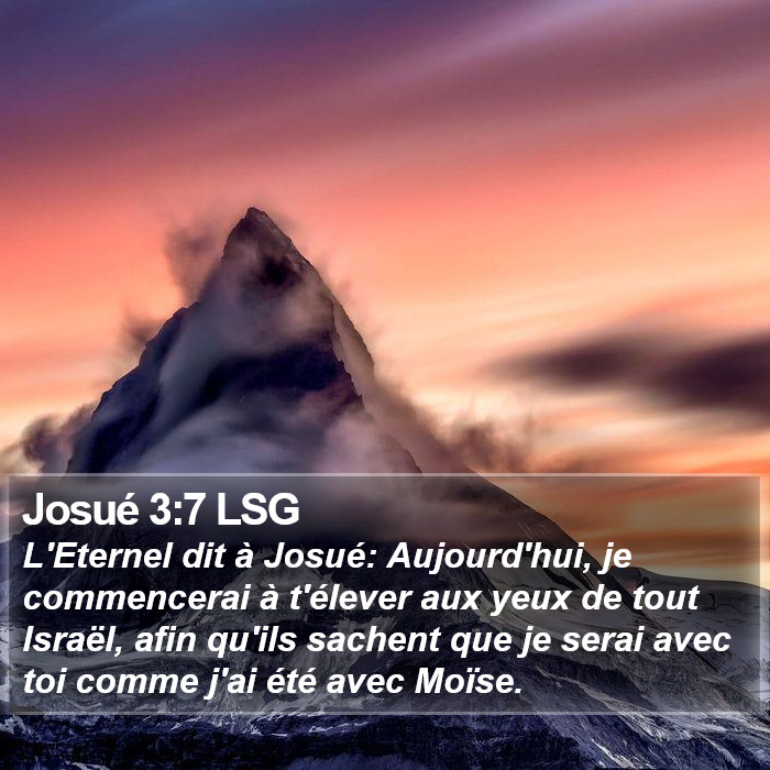 Josué 3:7 LSG Bible Study