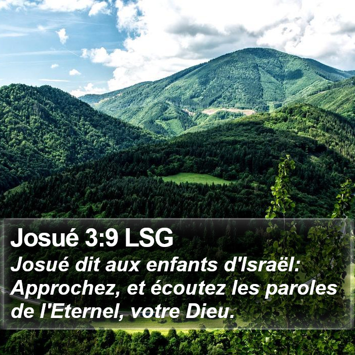 Josué 3:9 LSG Bible Study